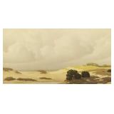 Lg. vintage Pierre de Clausade litho 'Peaceful