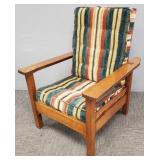 Vintage Stickley Bros. oak Morris chair w/