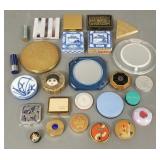 Collection of vintage compacts, lipsticks, etc.