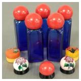 10 vintage catalin, etc. pcs: mini solid perfume