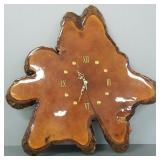 Vintage live edge slab wall clock- 22' x 23',