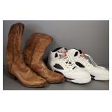 2 pair footwear: Air Jordan 5 Retro Pro Stars