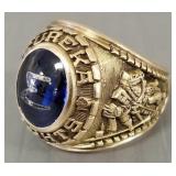 Vintage 10k gold Eureka Knights ring s/w etched