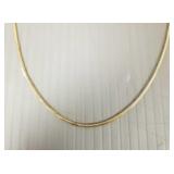 14k gold Italy snake chain necklace- 4.3g, 18'L