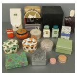 Gp of vintage powder, etc. boxes, 'His' 6 1/2'