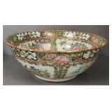 Large antique Rose Medallion bowl- 11' diameter,