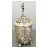 Antique hallmarked Hanau silver type figural