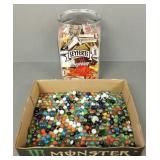 Group marbles incl shooters, etc & matches in