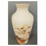 Large vintage Nemadji pottery vase- 18 1/2'H