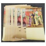 17 vintage American Art Calendar Co. etc sample