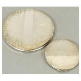 2 sterling silver compacts approx. 7 troy oz total