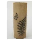 Stoneware cylinder vase- marked No. 8 with