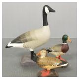3 vintage Thos. Hansen duck/ goose carvings-