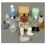 18 vintage miniature perfume bottles, etc. incl.