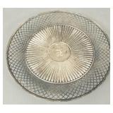 Sterling silver reticulated footed tray- 10 toz-