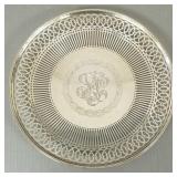 Sterling silver reticulated footed tray- 10toz-