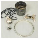 Gp sterling silver jewelry, etc incl Mexico 980