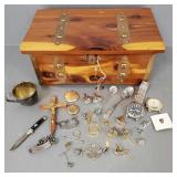 Gp jewelry- some sterling silver, etc. in cedar