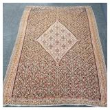 Antique handmade Senah Kilim rug 4' 7'x 6' 5'