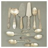 11 pcs. asst sterling silver flatware incl