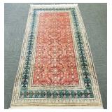 Vintage handmade Oriental rug approx 3' x 6 1/2'