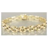 14K gold Italy bracelet- 13.4g- 7'L