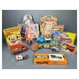 Gp vintage circus toys, etc incl Corgi in box,