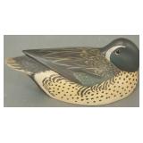 Marty Hanson stamped blue winged teal duck decoy-