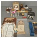 Gp lighters, pair opera glasses, etc