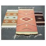 3 Southwest weavings- largest 67'x 31' incl fringe
