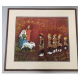 Bowen (Dorothy) signed batik on cotton 'Los