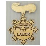 Antique 14K gold graduation award pin-
