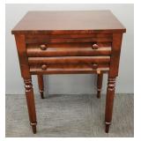 Antique mahogany Empire style 2-drawer stand 30'H