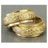14K gold small hoop earrings- 4.6g (no backs) 1/2'