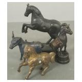 4 vintage cast iron horse still banks- 7'H tallest