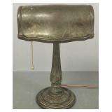 Antique Arts & Crafts metal desk lamp 14 1/2'H
