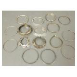 Gp sterling silver bangle bracelets, etc-