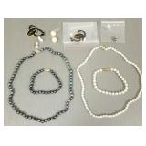 7 pcs cultured pearl & 14K gold jewelry incl