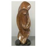 Susika signed & #'d 3/3 bronze sculpture on stone