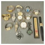 Gp asst. watches incl Illinois pocket watch, Timex