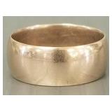 14k rose gold wide ring band- 4.8g, sz 6 3/4,