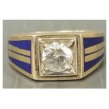 Approx 1ct natural diamond 14k gold ring w/