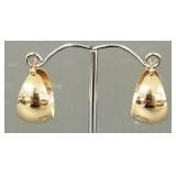 14K gold hoop earrings- 4.2g- 7/8'