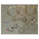 Gp asst. sterling silver jewelry- 62g total incl.