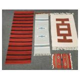 4 Asst weavings incl Southwest- largest 74'x 29'