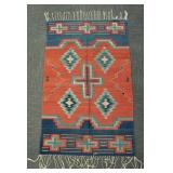 Southwest woven Navajo style rug 59'x 37'-