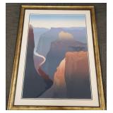 Lg R. Hoeksema signed serigraph- Canyon scene-