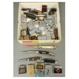 Gp small collectibles incl lighters, Zippo, etc.