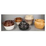 5 pcs vintage Red Wing, etc. stoneware/ pottery