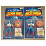 2 Marvel Secret Wars Captain America figures-